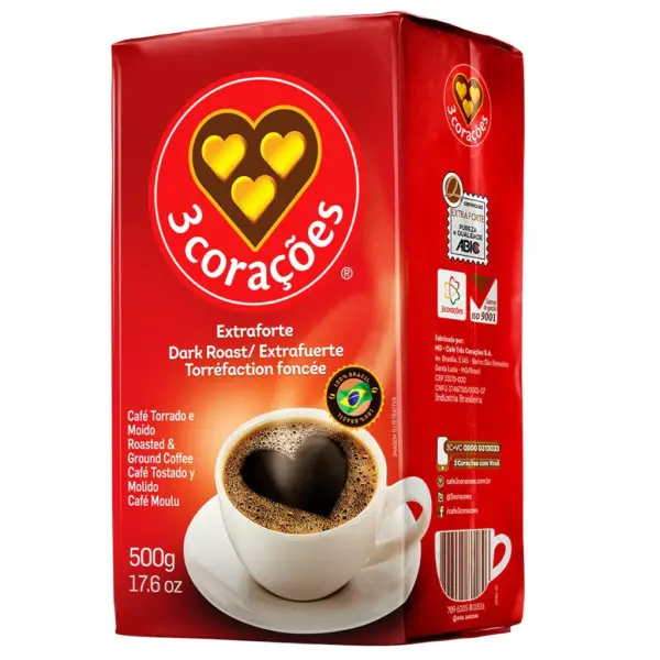 Cafe Extra Forte 3 Coraçoes 500g